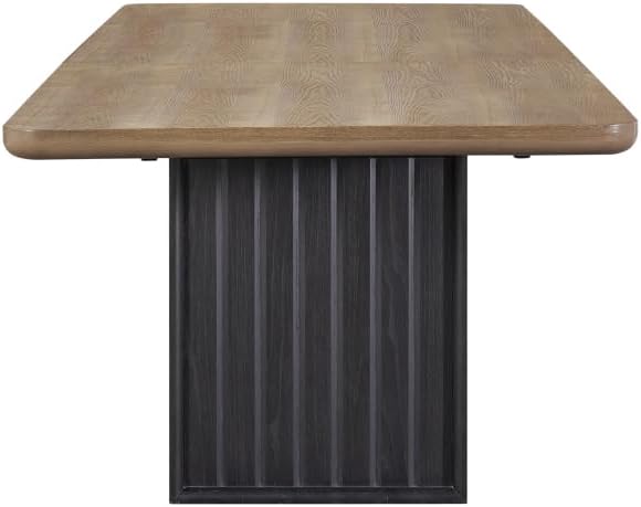Double Pedestal Table in Latte Finish