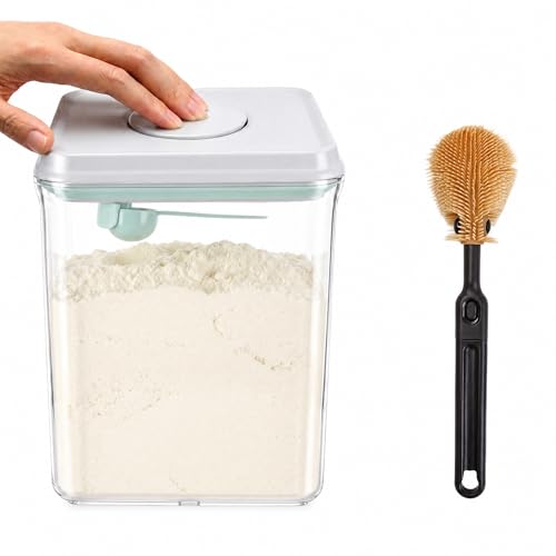 NARYVORA 2300ml Contenedor Leche en Polvo con Cuchara y Cepillo - Dispensador de Leche Grande, Tarro Comida Libre de BPA, Almacenamiento Hermético, Dosificador de Fórmula Infantil NARYVORA 2300ml Contenedor Leche en Polvo con Cuchara y Cepillo - Dispensador de Leche Grande, Tarro Comida Libre de BPA, Almacenamiento Hermético, Dosificador de Fórmula Infantil