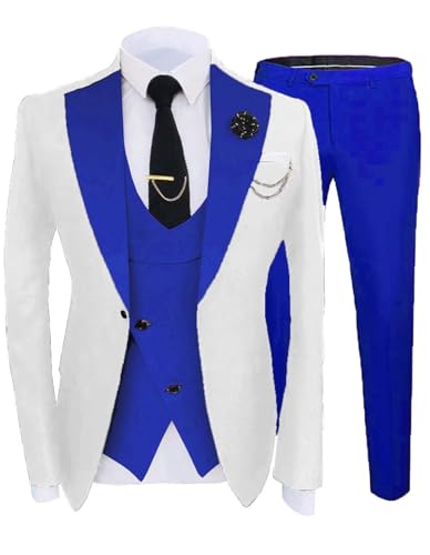 Fashion and Elegant 3 Piece Suit Men Slim Fit Big and Tall Men's Tuxedos for Prom Wedding Party Tux JXZ039