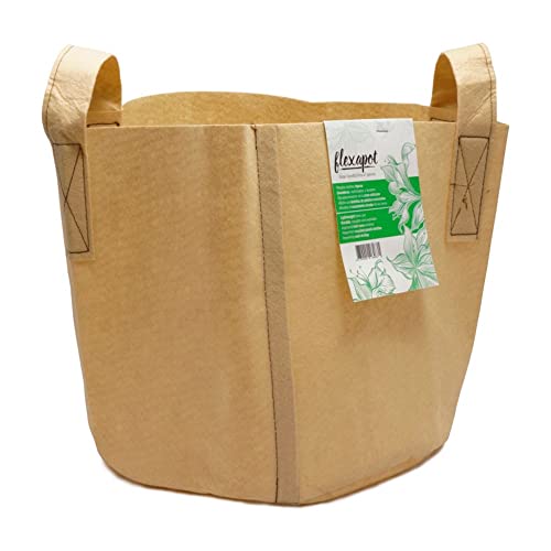 Bolsa/Maceta Geotextil con asas para el cultivo Flexapot Beige 7 GAL (26,6L)