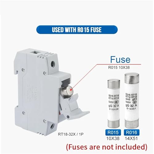 Porte-fusible en cuivre 1P RT18-32X 25A pour cartouche 10x38mm AC 380V-500V - 3