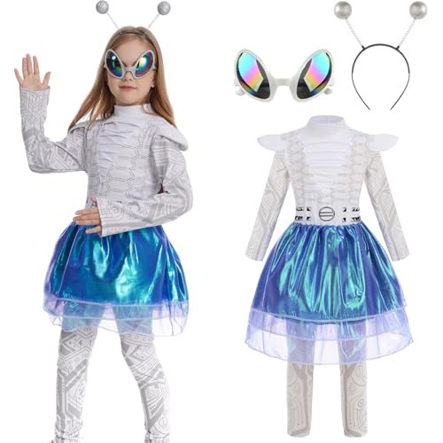 Disfraz infantil robot espacial para niñas miniatura 1
