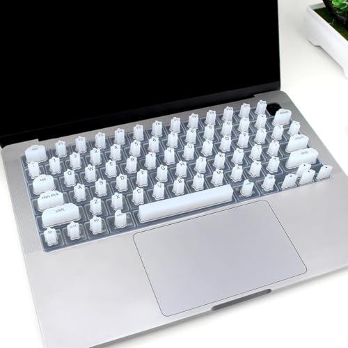 Image of RAYA Premium Keyboard Protector for 2021-2024 Release MacBook Air 13.6 inch [A3113 A2681 M2 /M3] & MacBook Air 15.3 inch [A3114 A2941 M2 /M3] Keyboard Skin Cover (Nail Art Transparent)