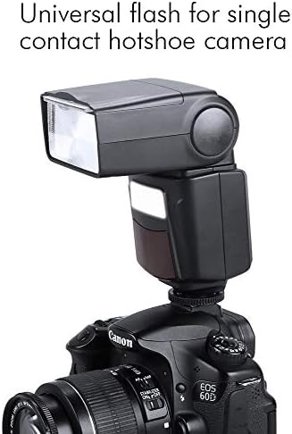 PHOTOOLEX M500 Flash Speedlite for Canon Nikon Sony Panasonic Olympus Fujifilm Pentax Sigma Minolta Leica and Other SLR Digital SLR Film SLR Cameras and Digital Cameras with Single-Contact Hot Shoe