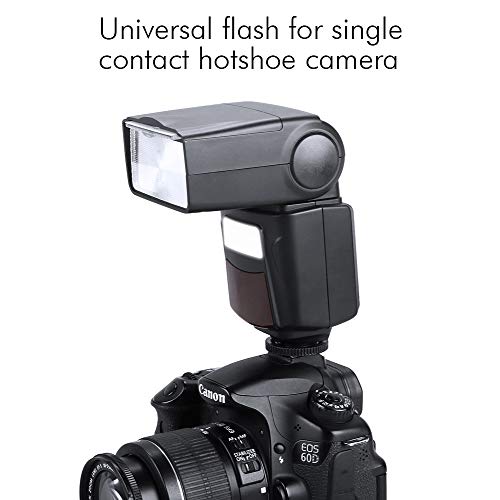 Photoolex Flash Speedlite For Canon Nikon Sony Panasonic Olympus Fujifilm Pentax Sigma Minolta Leica And Other Slr Digital Slr Film Slr Cameras And Digital Cameras With Single-Contact Hot Shoe #TOP2
