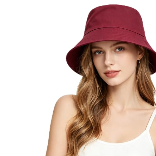 Image of Bucket Hats Bulk Solid Color DIY Blank Hat Bucket Hats for Men, Women and Adults