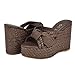Guess Women's Eveh Wedge Sandal, Brown 210, 10