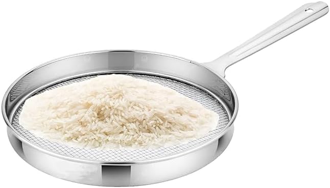 Stainless Steel Roti Grill Roaster with Handle for Gas Stove, Papad Jali Mesh Pan, Multi-Purpose Roasting Tawa for Roti, Phulka, Vegetables