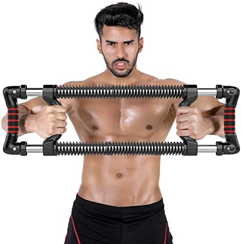 EAST MOUNT Power Twister Arm Exercise Equipment, Chest Expander at Home Workout Equipment,Double Resistance Bar,Home Gym for Arm, Chest, Biceps, Back Fitness