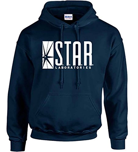 Star Laboratories Star Labs Hoodie Sweatshirt Sweater S.T.A.R Hooded Pullover - Premium Quality (Medium, Navy Blue)