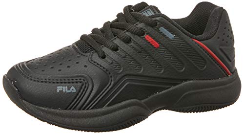 Tênis Lugano 6.0, FILA, Criança Unissex, PRETO/GRAFITE/VERMELHO, 32