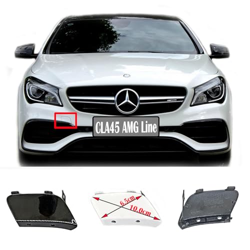Trimla Front Tow Cover for 16-19 Mercedes-AMG CLA W117 Coupe C117 AMG Line Fit CLA45 cla45amg 45amg 2016 2017 2018 2019 Bumper Hook Eye Cap