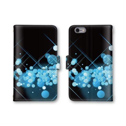 【ノーブランド品】 Xperia XZ Premium 用 SO-04J 対応 スマホケース 手帳型 水玉 ドット ブルー 3番 スマホカバー SO-04J 対応 ケース