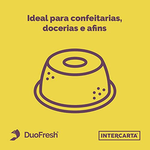 Papel Acoplado Duofresh 50x60 cm 500 un para delivery pães bolos tortas doces padaria confeitaria