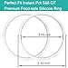 2-Pack Sealing Ring for Instant Pot 6 Quart, Food-grade Silicone Replacement Parts for Instant Pot 6 Qt, BPA-Free Accessories for Instant Pot, Lid Gasket Seal Sealing Ring for Instantpot 5&6 Qt, Clear