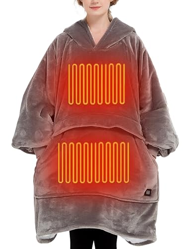 KFUBUO Heated Electric Wearable Blanket Throw Battery Operated...