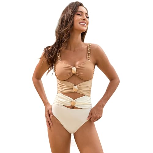 Combinaison maillot de bain col V amincissante pour femme en quête d'élégance