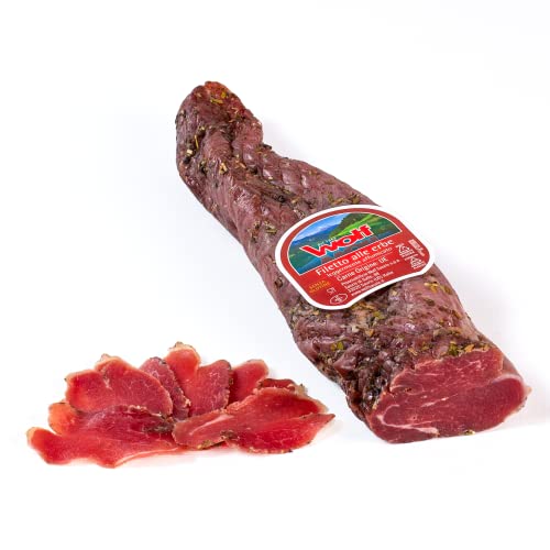 Wolf, Filetto alle Erbe, Intero, Leggera Affumicatura con Legno di Faggio, Carne di Suino Accuratamente Selezionata, Senza Glutine, 300 g (min. netto garantito)