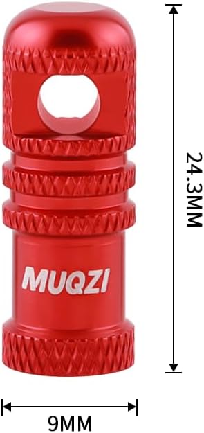 Tapas de válvula Presta para bicicleta, con herramienta quitavalvulas, rojo miniatura 5