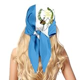 pmbvcgsy Fashion Head Scarf for Women Guatemala Flag Pattern Silk Scarf Large Square Sleeping Wrap Satin Neck Bandana for Gift 27.5 x 27.5 inches