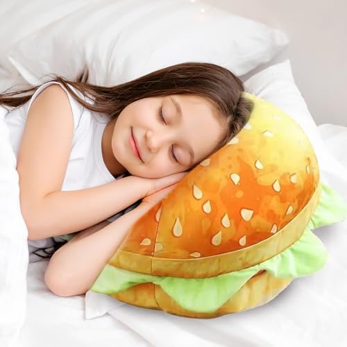 Coussin hamburger farci 40 cm oreiller cheeseburger 3D