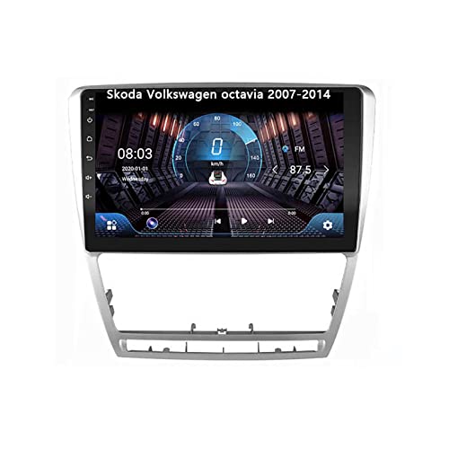 Autoradio tactile 10 pouces avec WiFi et Mirror Link pour Skoda Octavia 2007-2014