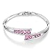 Menton Ezil Elegant 925 Silver Plated Crystal Flexible Hinge Bangle Bracelets (Infinity Love -- Blue Box)
