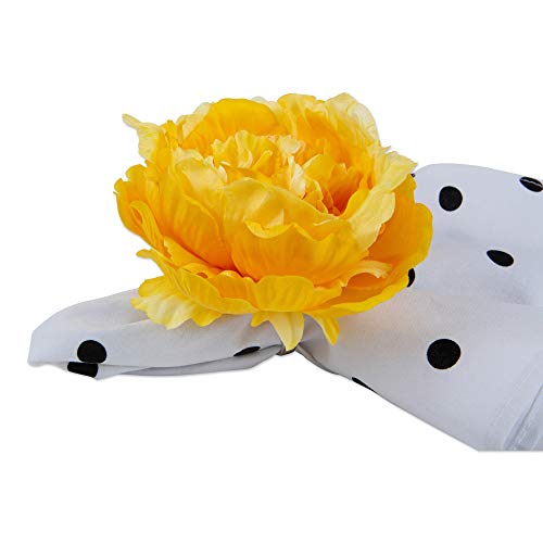 DII Napkin Rings Family Dinners, Weddings, Outdoor Parties Everyday Use, Yellow, Set of 4 - Image 4