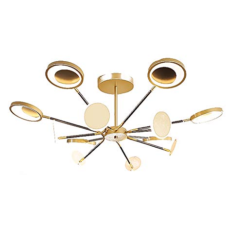 Lustre LED salon chaleureux LiChA plafonnier moderne 10 lumières pour chambre