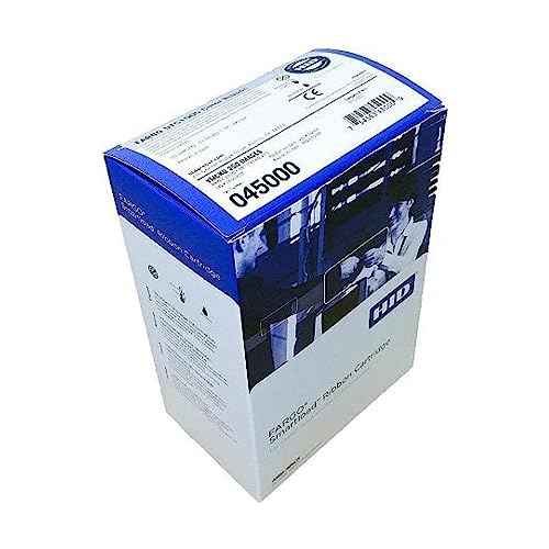 2ID - Fargo DTC1250 YMCKO Ribbon Cartridge w/Cleaning Roller | Genuine Fargo 45000 Ribbon | Prints Durable Vibrant Full Color Images, Text and Barcodes On PVC ID Cards | Rated To Last Up To 250 Prints