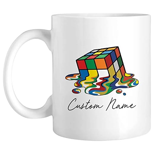 Personlig Rubik rånar med beställnings- namn, Rubik Cube Kaffe Kopp, Personlig Kaffe Kopp för vän, Familj, Rubik Lover, Unik presentidé för son, dotter, syster, bror, Bestie