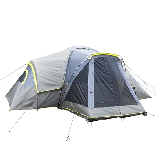 Carpa de camping para 10 personas, gris oscuro, fácil armado miniatura 2