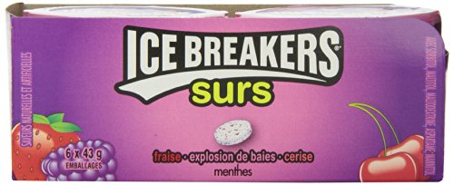 Ice Breakers Sours, Mints, Strawberry, Berry Splash, Cherry, 6Ct, (Imported From Canada) #TOP1