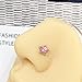 Niaspi Star Opal Nose Ring L-Shaped Nostril Stud 20G Stainless Steel Crystal Small Star Nose Stud Rings for Women Dainty Nostril Piercing Jewelry (Purple)