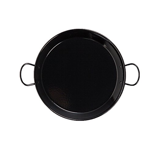 Vaello - Sarten La Valenciana Esmaltada Honda Con Dos Asas De 36 Cm En Oferta La Valenciana 36 Cm Acero Esmaltado Sartén Con 2 Asas, Negro