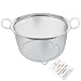 U.S. Kitchen Supply 3 Quart Stainless Steel Mesh Net Strainer Basket with a Wide Rim, Resting Feet and Handles - Colander to Strain, Rinse, Fry, Steam or Cook Vegetables & Pasta