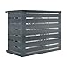 IDMarket - Cache climatiseur en métal gris anthracite protection unité extérieur 110 x 55 x 80 cm