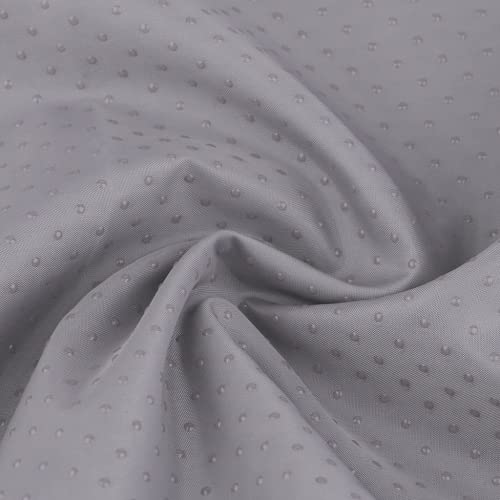 zalati Gummibehandelter Stoff, 150 cm, rutschfeste Punkte für DIY-Teppich, Tischdecken, Dekoration, Grau, 91 cm