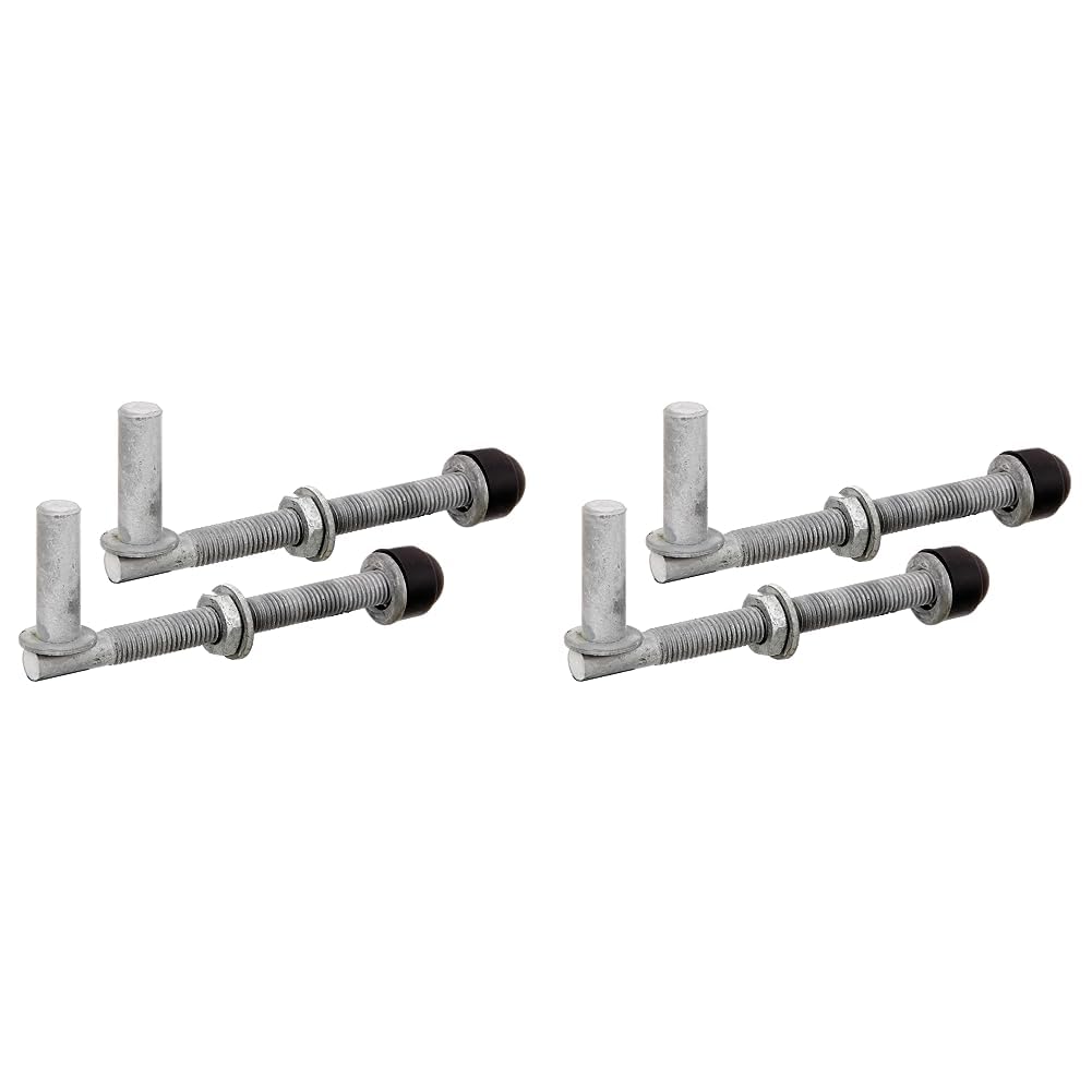 Alberts 410650 Kloben | ein Paar, zum Durchschrauben, verstellbar | feuerverzinkt | Dornmaß Ø13 mm | Länge 140 mm | Gewinde M12 (Packung mit 2)