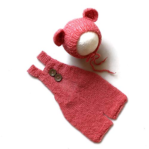 AMPLELIFE Neugeborene Fotografie Prop - Handgemachte Neugeborenes Baby Boy Crochet Strick Prop Kleidung Outfits mit Hut-Foto-Fotografie Props, Wassermelone Cover
