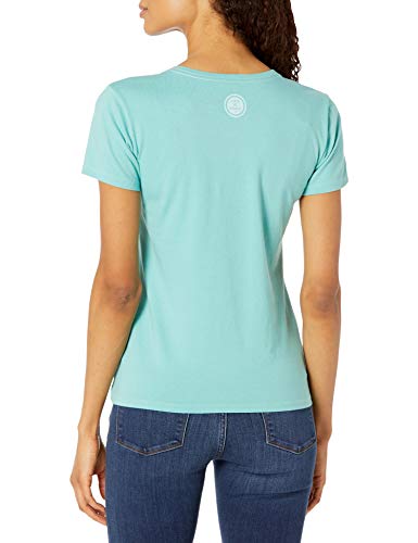 Life is Good Women\'s Standard Crusher V-Neck Graphic T-Shirt, Night Black, XX-Large