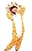 LATH.PIN Unisex Costume Animal Cosplay Onesie Adult Pajamas Anime Cartoon Sleepwear (L, Giraffe)