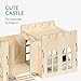 Navaris Rabbit Castle - Wooden Hideaway Playhouse for Pet Bunny - MDF & Pine Wood Rabbit Toy House - Bunny Hideout Fort - 27.2