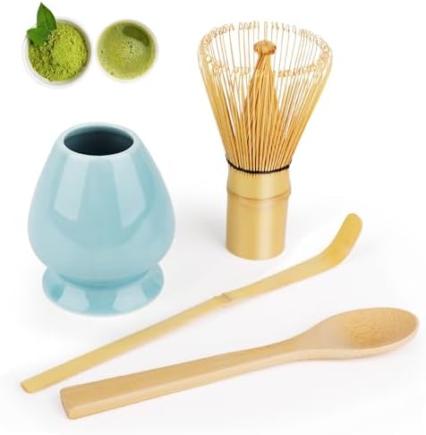 LWMTT 4 Piezas Matcha Kit, Batidor de 80 Varillas, 2 Cuchara de T...