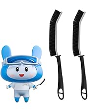 Cleangor Crevice Cleaning Brushes, Scrub Brush for Hard to Reach Small Space, Home Essentials, Cleaning Supplies, Cleaning Tools for Household Use, Bathroom, Shower, Kitchen, Window, Toilet (2, Black)