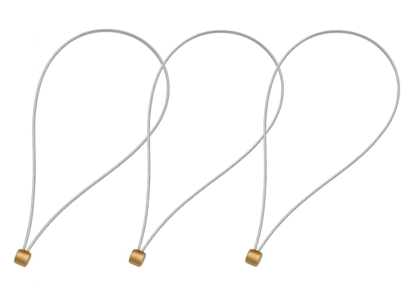 Harts Steel Wire Tool Lanyard Loop with Brass Fixing, 1.5mm, x 150mm Pack of 3