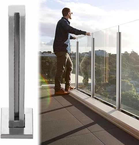 Poste de barandilla de vidrio para cubiertas y balcones modernos de 105cm 2