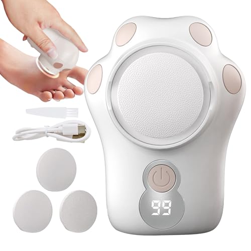 Removedor de callos para cálculos eléctricos eléctricos, callos eléctricos para pies, lima de pies Callus Remover - 3 velocidades ajustables Cuidado de la piel agrietada con reemplazable