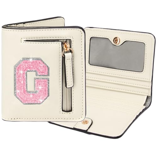 Image of Birthday Gifts for Teen Girl Kids Wallet Girl Wallets Small Initial Rfid Wallet Teen Girls Gift Preppy Stuff for Girls Beige G