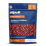 Zipvit Cranberry Tablets 10,000mg with Vitamin C, High Strength Cranberry Extract, 120 Vegan Tablets for Immune Support, 4 Month Supply, Supplement for Men & Women